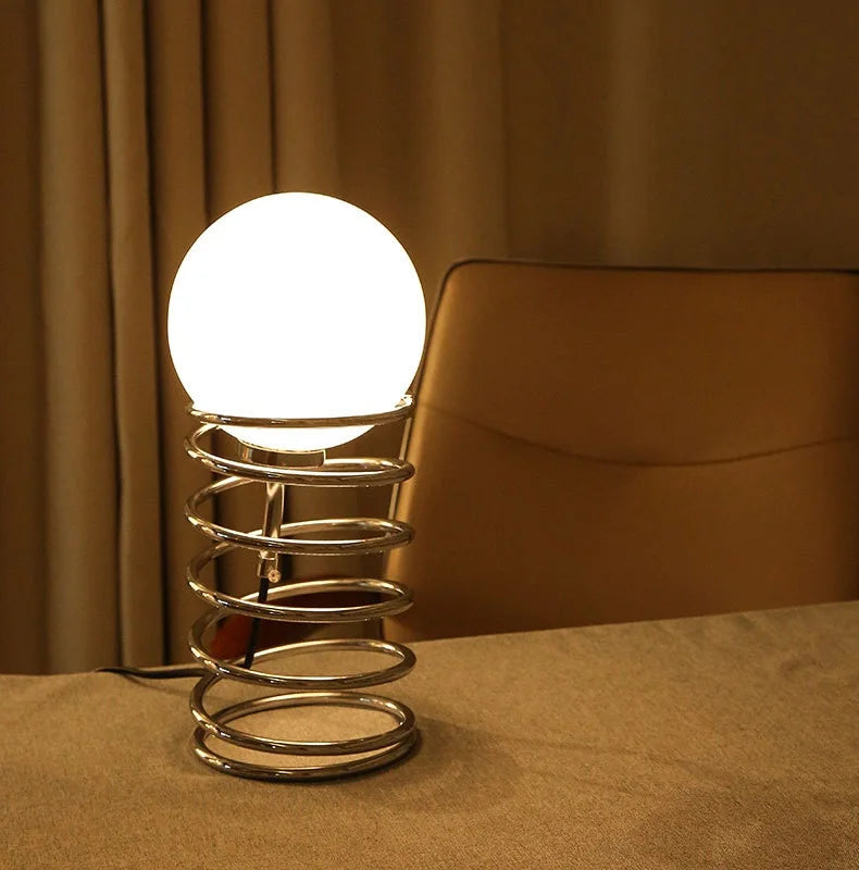 Elegantie Glas & Metaal Chippendale Tafellamp