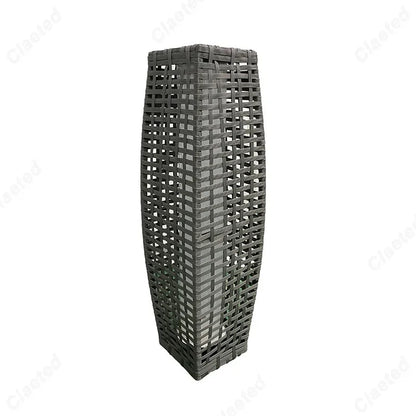 Imitatie Rotan Zonne-Energie Buiten Vloerlamp