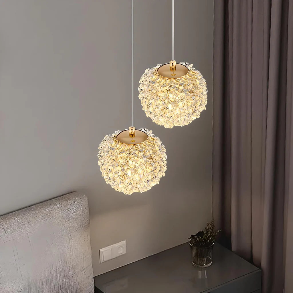 Moderne Goude Kristallen Bol Hanglamp