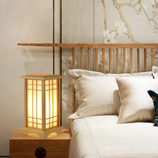 Elegantie & Rust Japanse Houten Vloerlamp