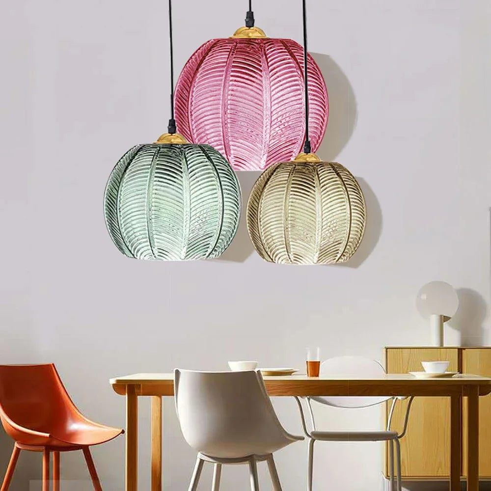 Retro LED Hanglamp van Ijzer en Glas