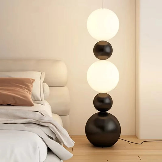 Bauhaus Stapelbal Authentieke Kalebas Vloerlamp