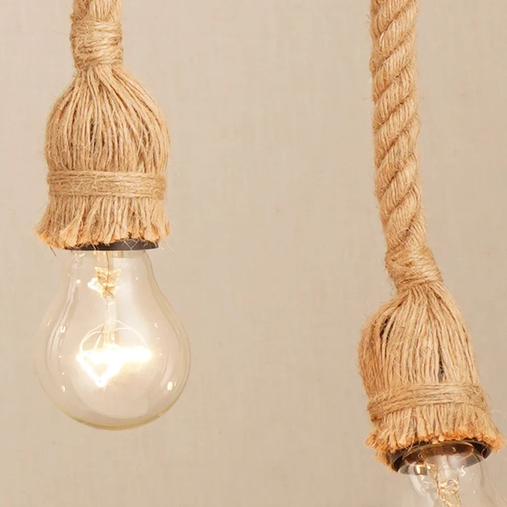 Boheemse Handgemaakte Henneptouw Hanglamp