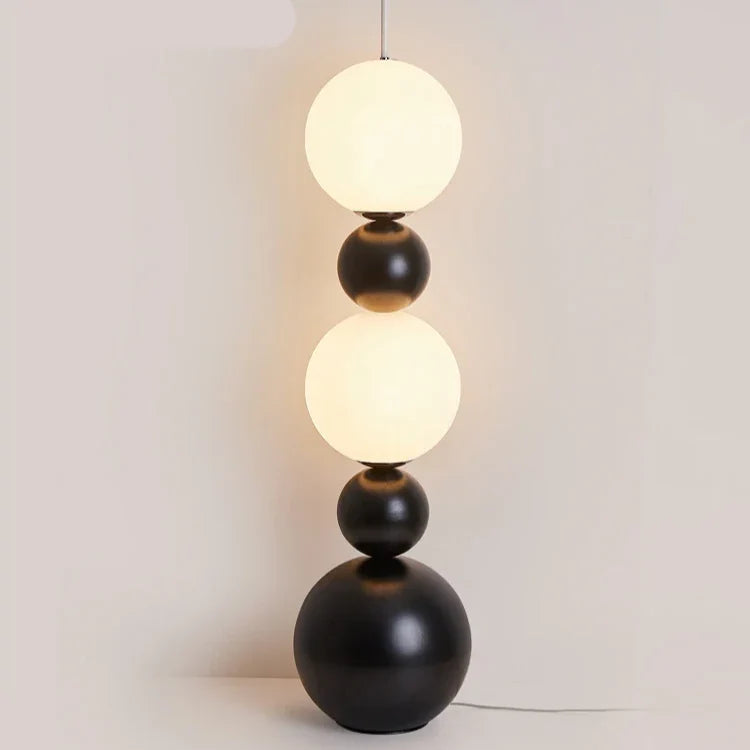 Bauhaus Stapelbal Authentieke Kalebas Vloerlamp