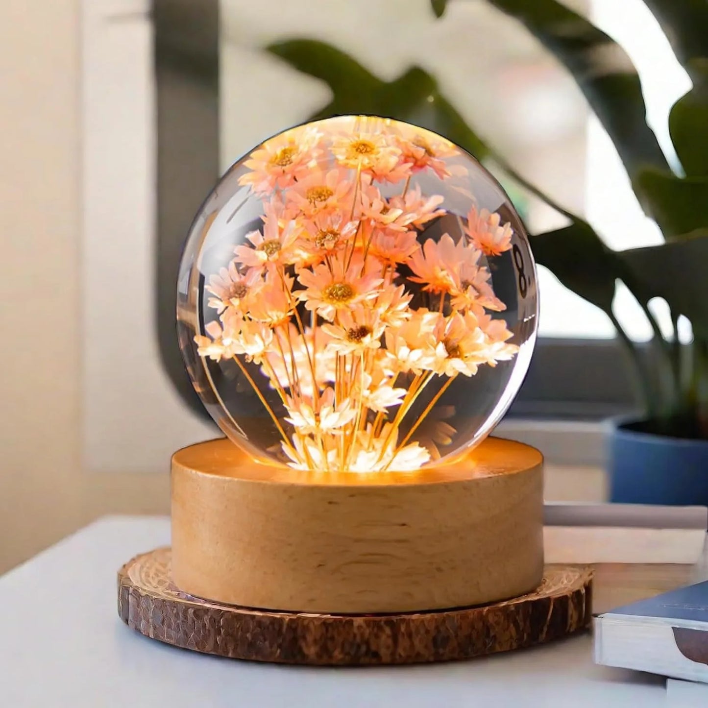 Moderne Kristalbloemen LED Tafellamp