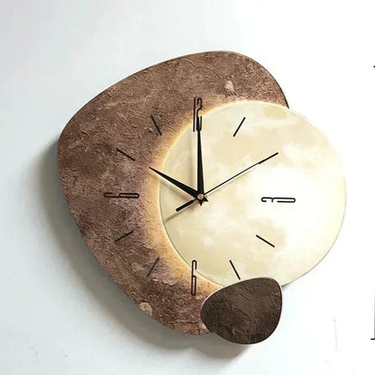 Wandklok van Natuurlijk Hout – Stille Elegantie met Uniek Ontwerp voor Jouw Interieur 4