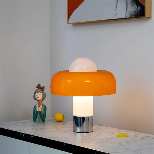Luxe Italiaans Design Tafellamp met Koperen Accenten