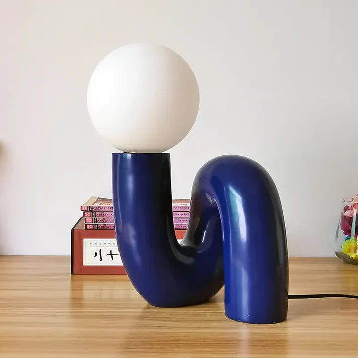 Minimalistische Tafellamp van Matglas en Hars