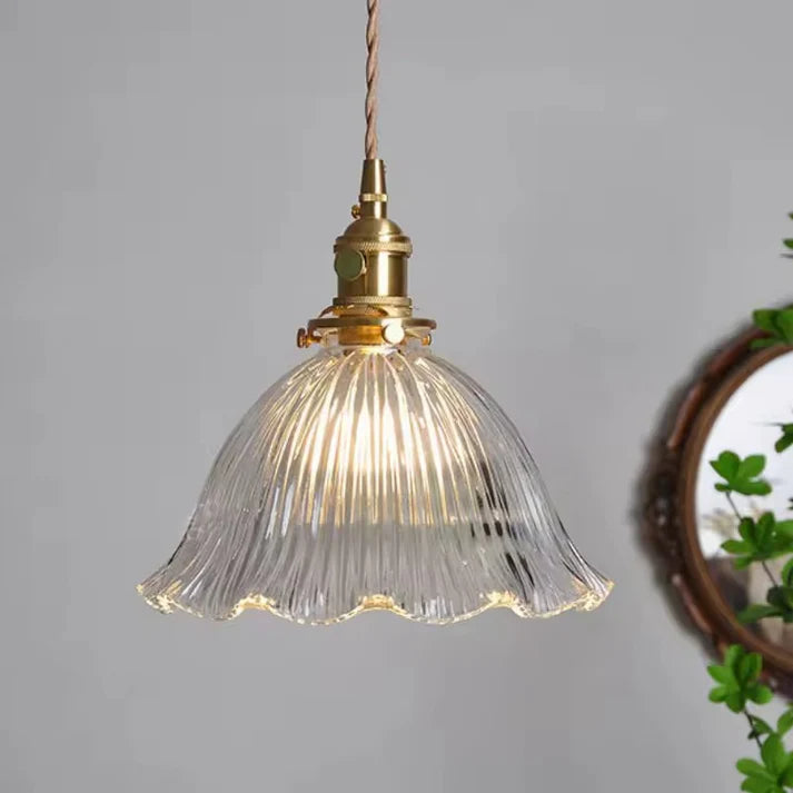 Luxe Tiffany Hanglamp met Walnoothout