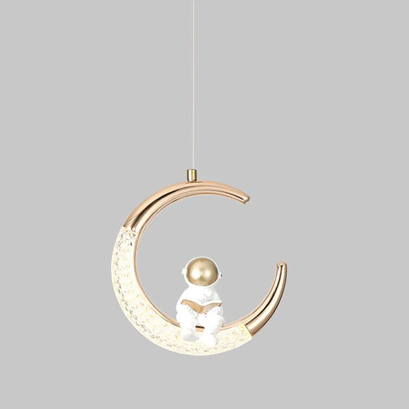 Modern Astronaut Maan LED Kinder Hanglamp