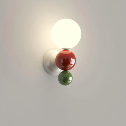 Moderne Crèmekleurige Smeedijzeren Bolvormige Wandlamp