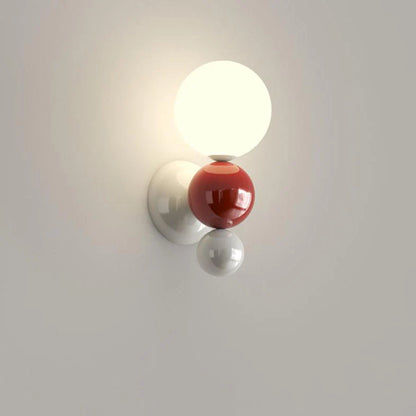 Moderne Crèmekleurige Smeedijzeren Bolvormige Wandlamp