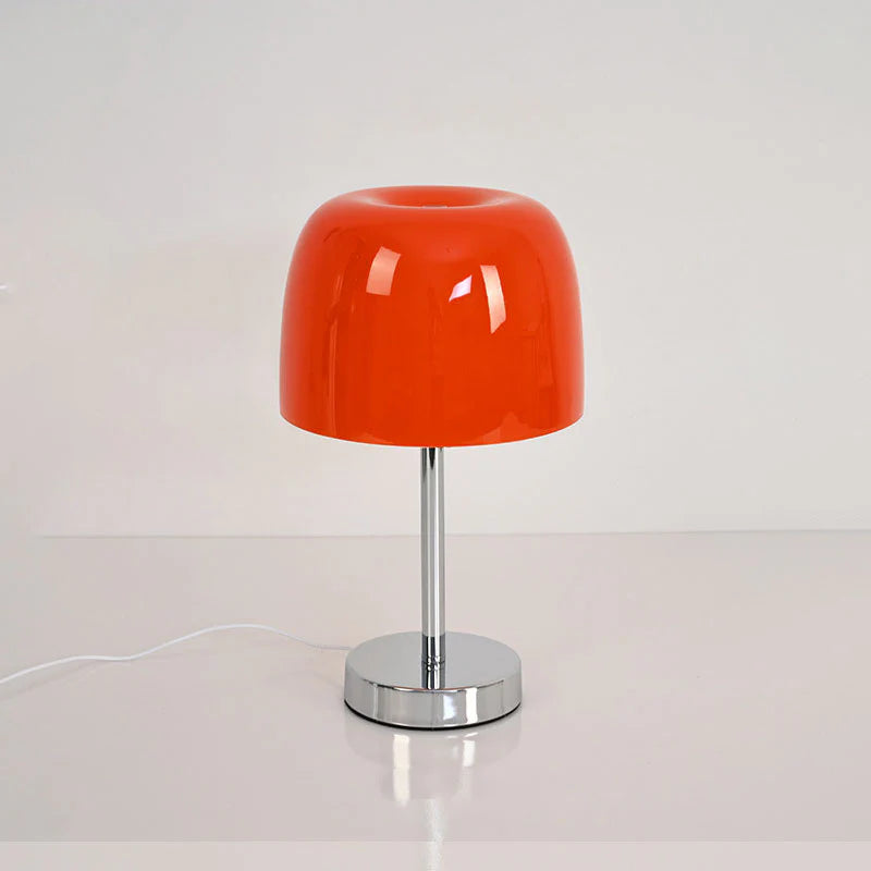 Glazen Paddenstoel Tafellamp met Warm LED Licht
