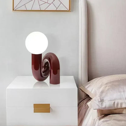 Minimalistische Tafellamp van Matglas en Hars