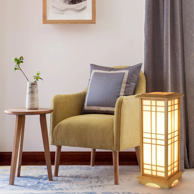 Elegantie & Rust Japanse Houten Vloerlamp