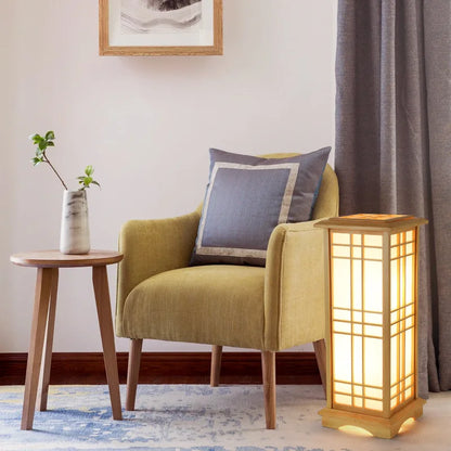 Elegantie & Rust Japanse Houten Vloerlamp