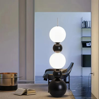 Bauhaus Stapelbal Authentieke Kalebas Vloerlamp