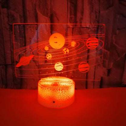Solar System 7 Kleuren LED Nachtlamp
