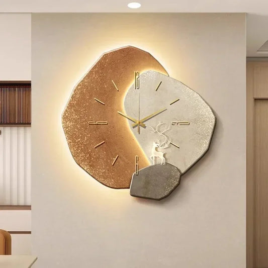 Wandklok van Natuurlijk Hout – Stille Elegantie met Uniek Ontwerp voor Jouw Interieur 1