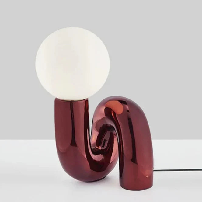 Minimalistische Tafellamp van Matglas en Hars
