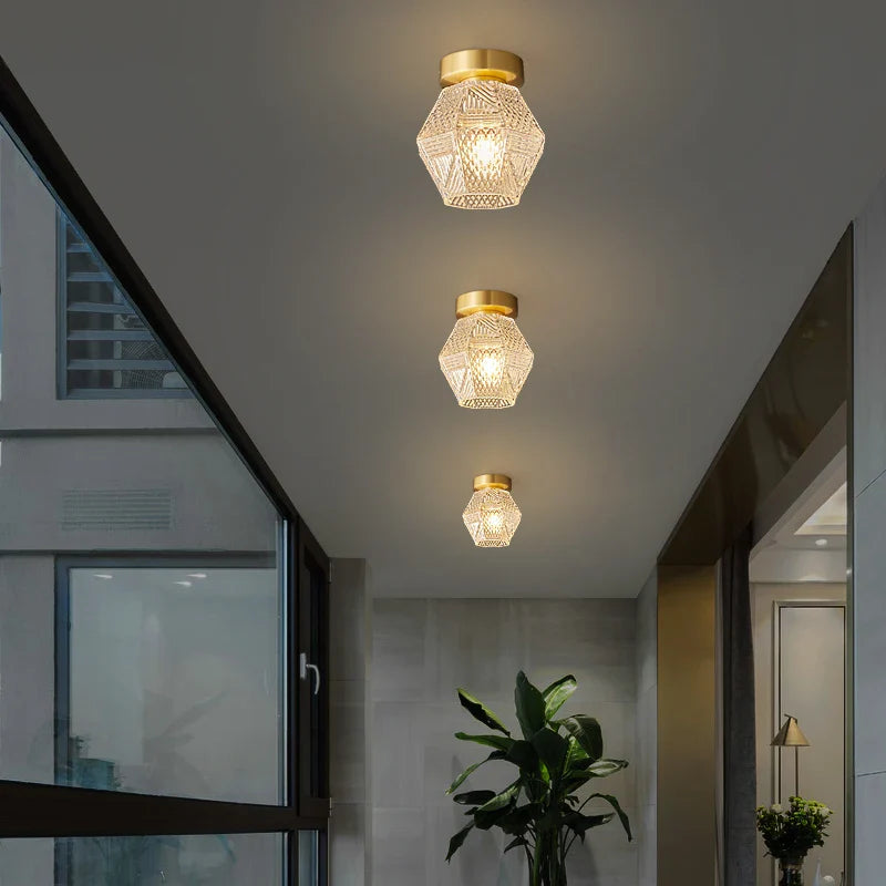 Moderne Gouden Flush Mount Plafondlamp