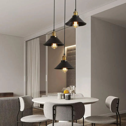 Industriële Hanglamp met 3 Retro Fittingen