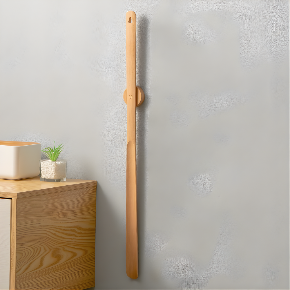 Schoenlepel Hout Lang Handvat Magnetisch Minimalistisch Design