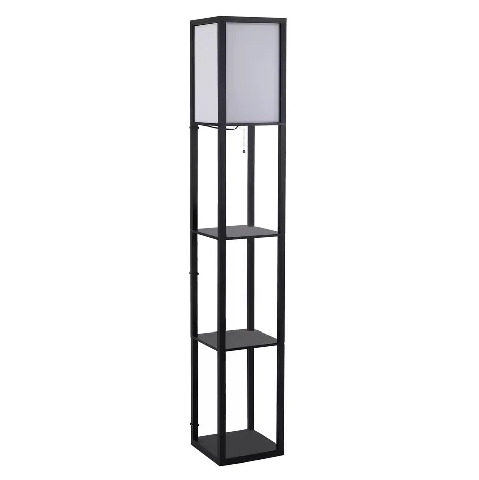 Boekenkast met Ingebouwde Lamp met Opbergrekken