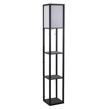 Boekenkast met Ingebouwde Lamp met Opbergrekken