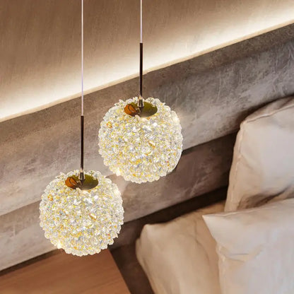 Moderne Goude Kristallen Bol Hanglamp