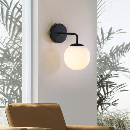 Moderne Halo korst Glazen Bol Wandlamp