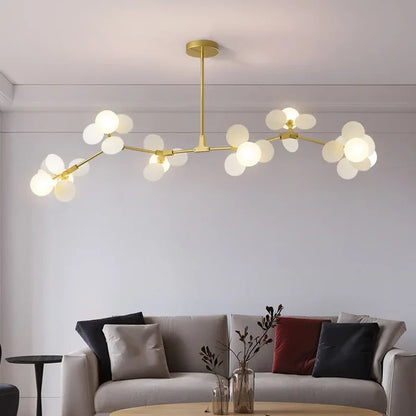 Kleurrijke LED Hanglamp met Glazen Bloemdesign