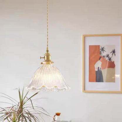 Luxe Tiffany Hanglamp met Walnoothout