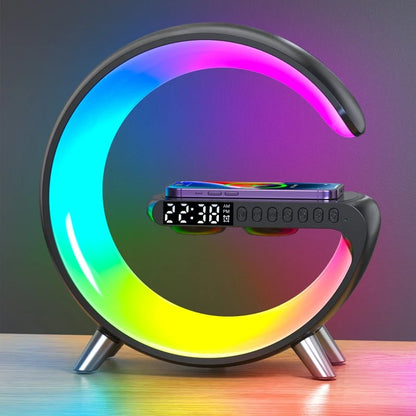 4-in-1 Oplaadstation met Bluetooth & LED Tafellamp