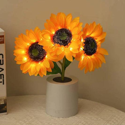 Zonnebloem Tafellamp – Stralende Natuurlijke Sfeer