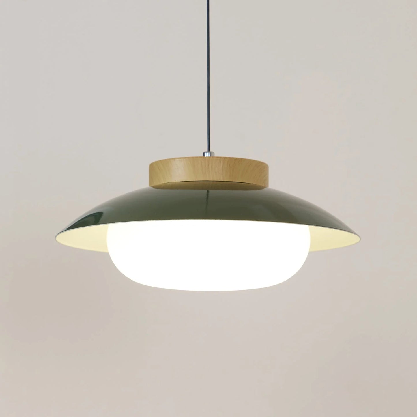 Scandinavisch Design Hanglamp met Houten Accent