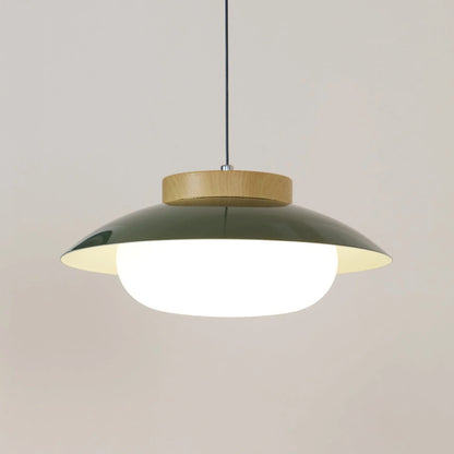 Scandinavisch Design Hanglamp met Houten Accent