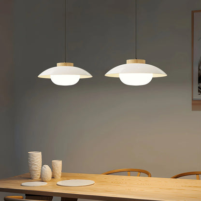 Scandinavisch Design Hanglamp met Houten Accent