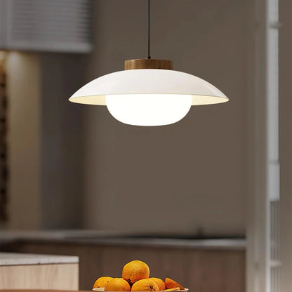 Scandinavisch Design Hanglamp met Houten Accent