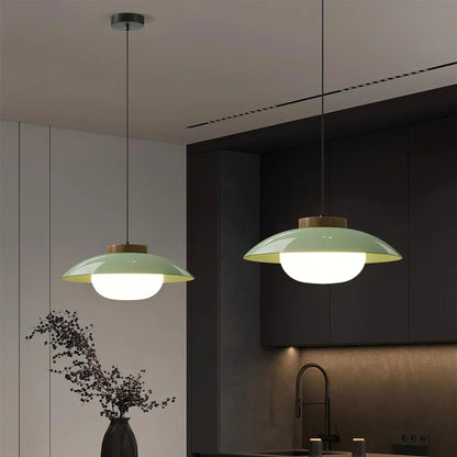 Scandinavisch Design Hanglamp met Houten Accent