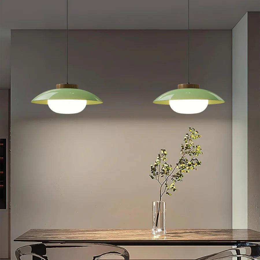Scandinavisch Design Hanglamp met Houten Accent