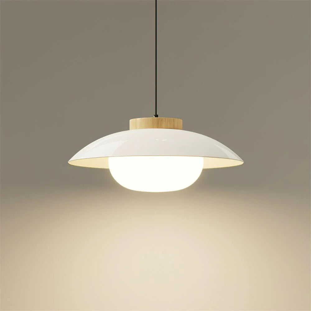 Scandinavisch Design Hanglamp met Houten Accent