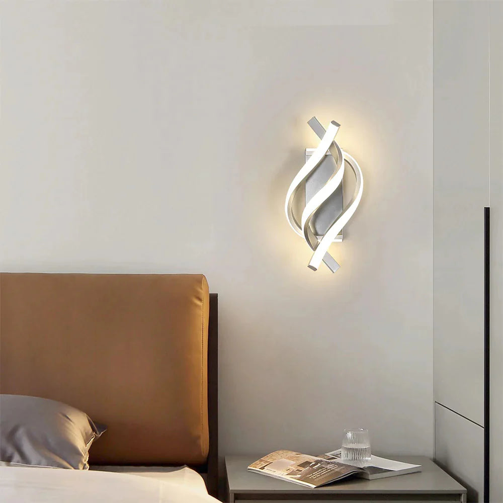 Minimalistische LED Moderne Spiraal Wandlamp
