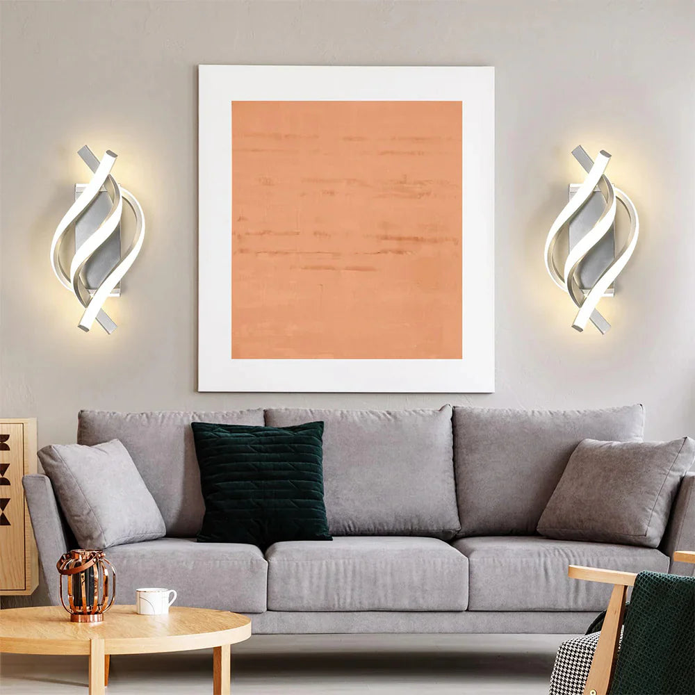 Minimalistische LED Moderne Spiraal Wandlamp