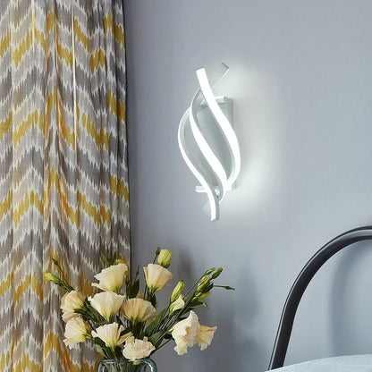 Minimalistische LED Moderne Spiraal Wandlamp