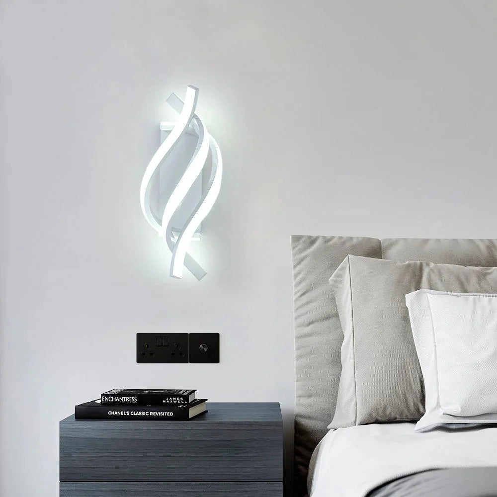 Minimalistische LED Moderne Spiraal Wandlamp