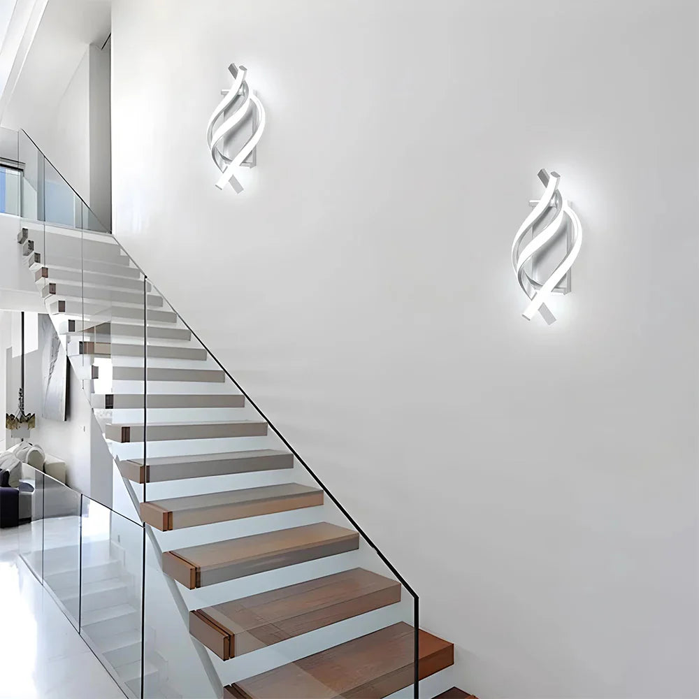 Minimalistische LED Moderne Spiraal Wandlamp