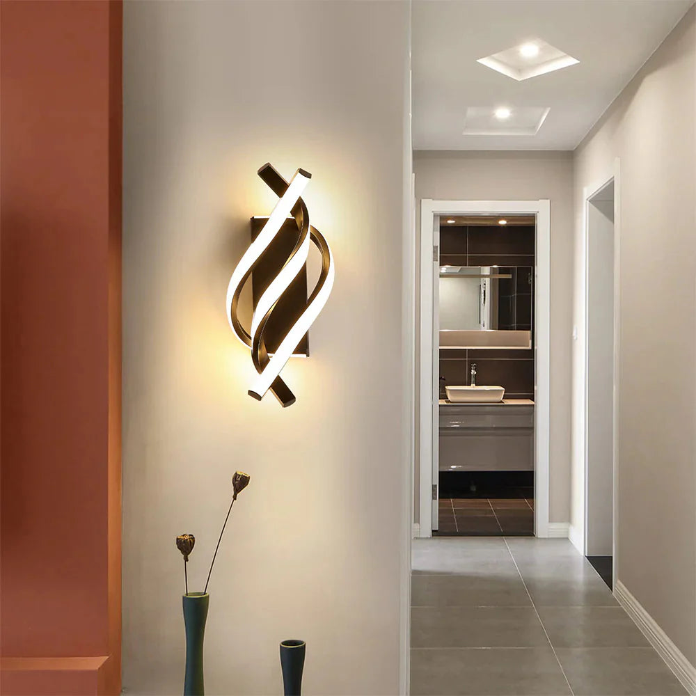 Minimalistische LED Moderne Spiraal Wandlamp