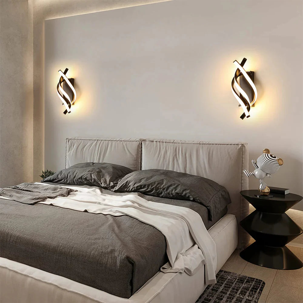 Minimalistische LED Moderne Spiraal Wandlamp