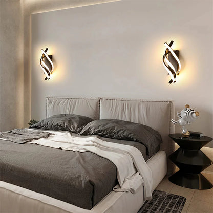 Minimalistische LED Moderne Spiraal Wandlamp